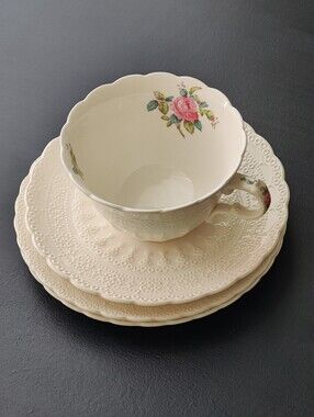 Vintage | Spode | Teacup & Saucer , 2 Bread & Butter Plates | Billingsley Rose